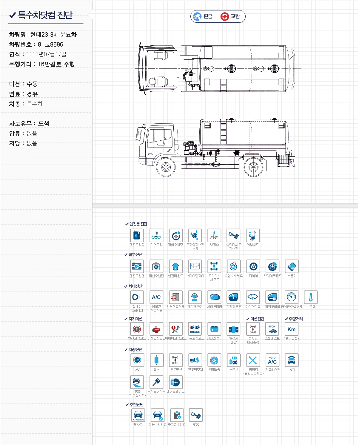 현대24톤 분뇨차 상세 이미지