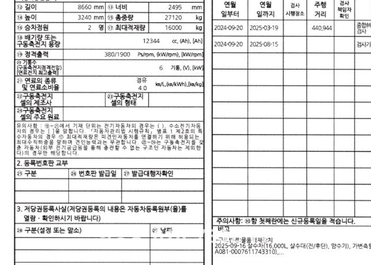 현대16톤 스텐살수차 상세 이미지